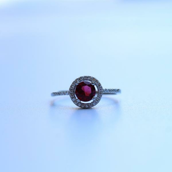 Dark Red Promise Ring - Picture 1 of 2